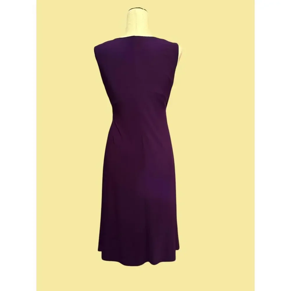 R M Richards Purple Sleeveless Dress Womens Size 6 - Picture 2 of 5